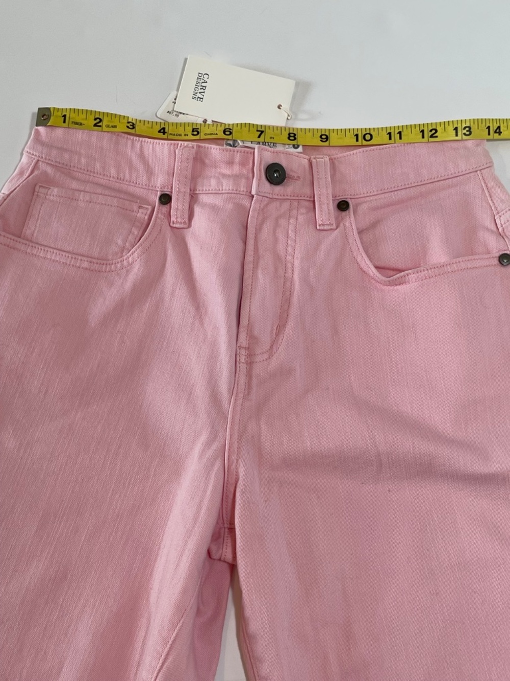 Carve Designs Hi Rise Jeans Pink size 6 NWT - Picture 12 of 13